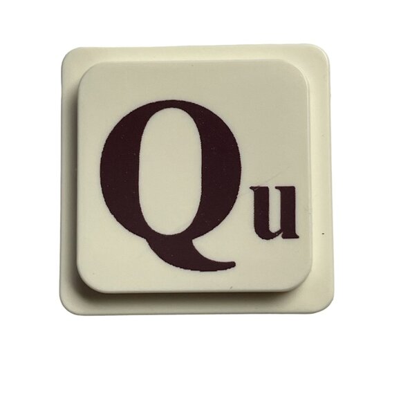 UpWords 3D Letter QU Tile Replacement Stacking Word Game Piece 1988 Edition u Vi - Picture 1 of 2